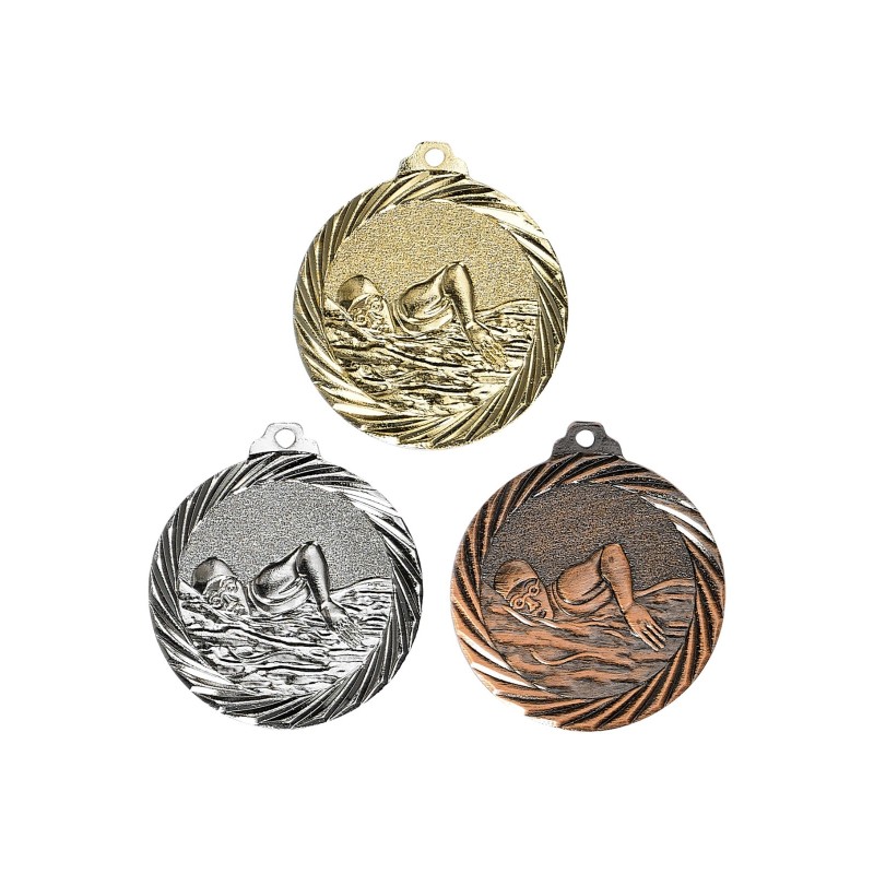 Médaille Natation: Ø 32mm - Idéale compétions et tournois