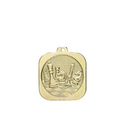 Médaille Carrée Échecs – DK05 pour Clubs Sportifs/Associations