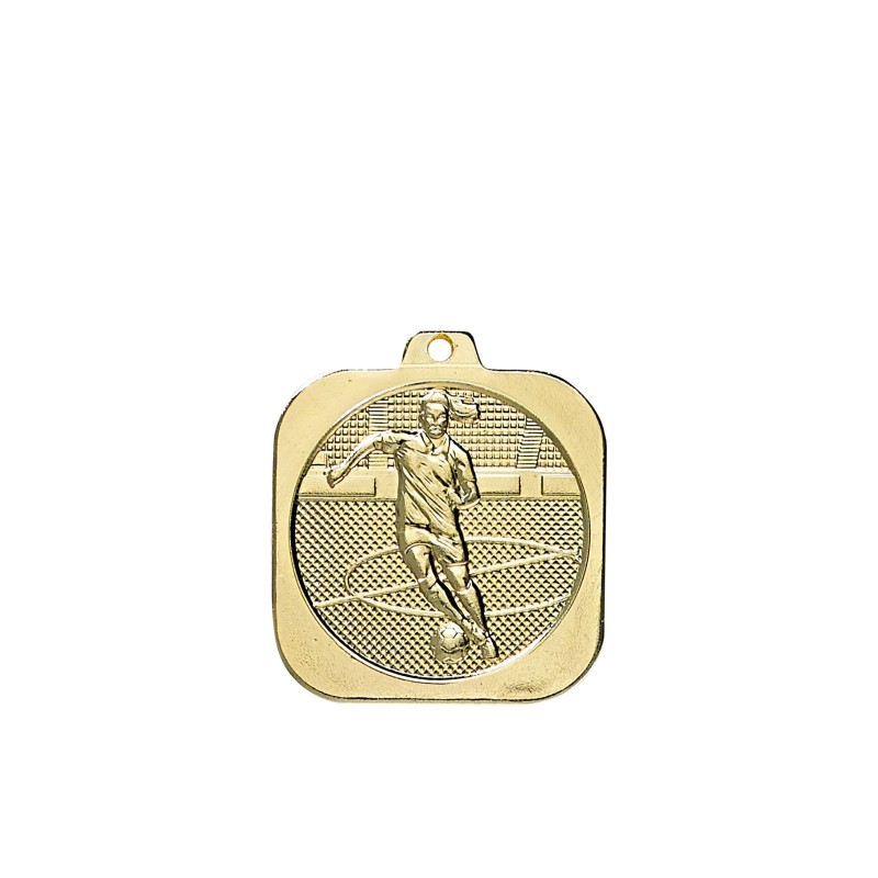 Médaille Carrée Foot féminin – DK06 pour Clubs Sportifs/Associations