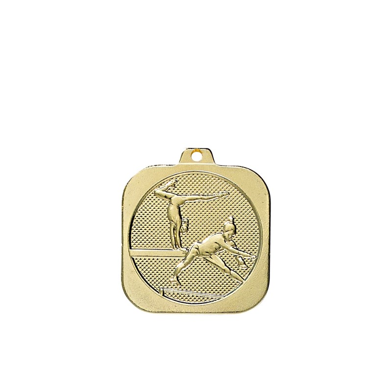 Médaille Carrée Gymnastique – DK09 pour Clubs Sportifs/Associations