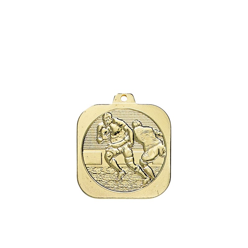 Médaille Carrée Rugby – DK14 pour Clubs Sportifs/Associations