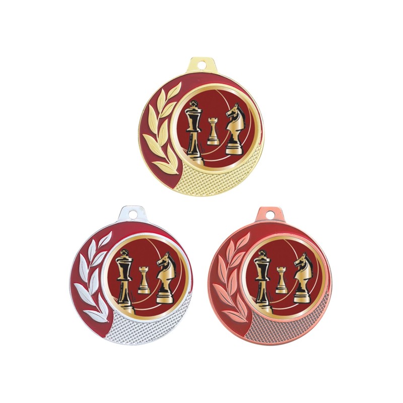 Médaille Design Échecs Ø 70mm - Valorisez vos podiums et remises de prix