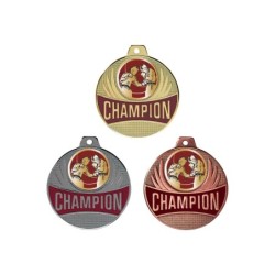 Médaille Champion Ø50mm : Boxe - Idéale compétions et tournois