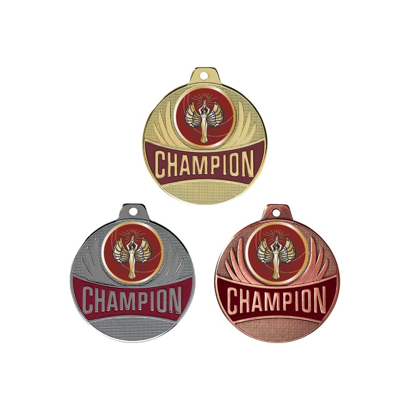Médaille Champion Ø50mm : Victoire - Idéale compétions et tournois