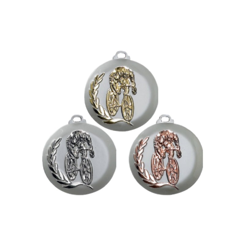 Médaille Bi-tons Ø50mm : Cyclisme - Trophée pas cher