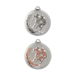 Médaille Bi-tons Ø50mm : Rugby - Trophée pas cher