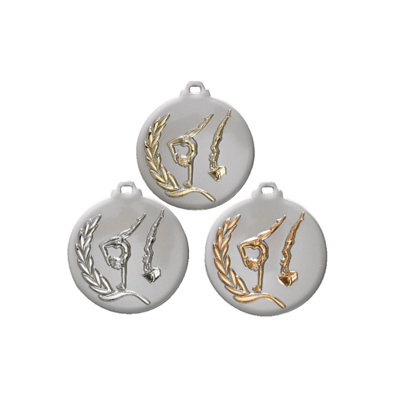 Médaille Bi-tons Ø50mm : Gymnastique - Trophée pas cher