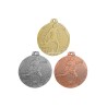 Médaille Football en promotion Ø 50mm - Finition or-argent-bronze