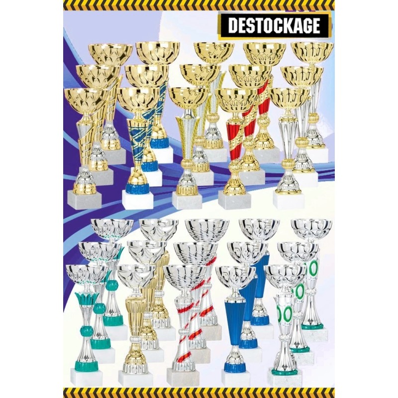 Lot de 30 coupes (33 cm) - Clubs de sport