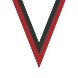 Ruban Rouge/Noir  pour médaille Sportive ! Clubs et Compétitions
