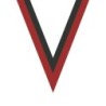 Ruban Rouge/Noir  pour médaille Sportive ! Clubs et Compétitions