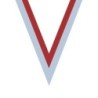 Ruban Rouge/Blanc  pour médaille Sportive ! Clubs et Compétitions