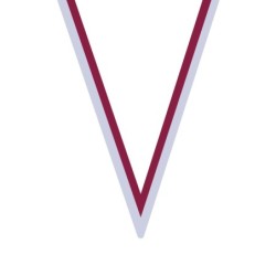 Ruban Rouge/Blanc  pour médaille Sportive ! Clubs et Compétitions