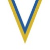 Ruban Jaune/Bleu  pour médaille Sportive ! Clubs et Compétitions