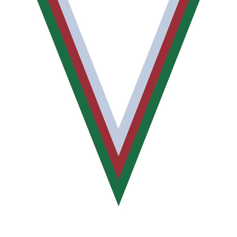 Ruban Vert/Rouge/Blanc  pour médaille Sportive ! Clubs et Compétitions