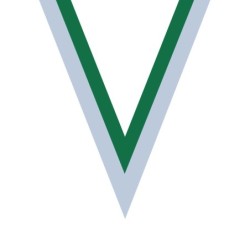 Ruban Blanc/Vert  pour médaille Sportive ! Clubs et Compétitions