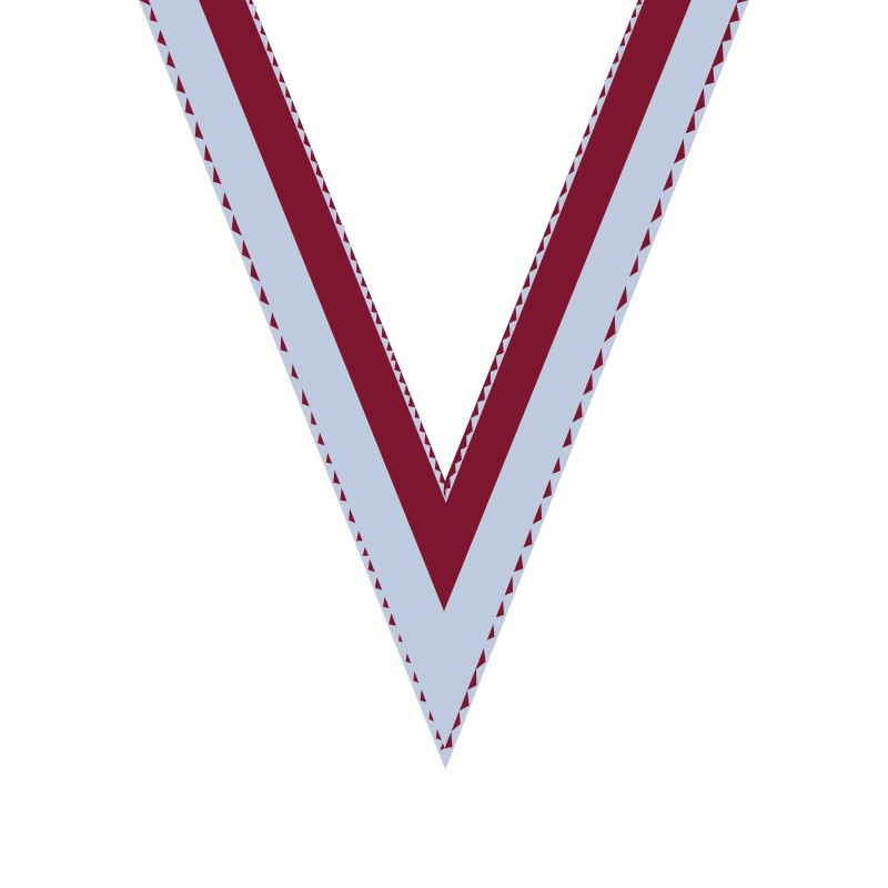 Ruban Blanc/Rouge  pour médaille Sportive ! Clubs et Compétitions