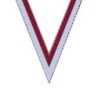 Ruban Blanc/Rouge  pour médaille Sportive ! Clubs et Compétitions