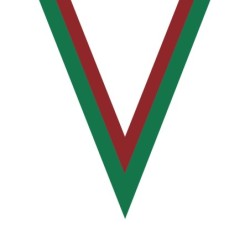 Ruban Vert/Rouge  pour médaille Sportive ! Clubs et Compétitions