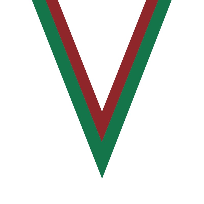 Ruban Vert/Rouge  pour médaille Sportive ! Clubs et Compétitions