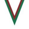 Ruban Vert/Rouge  pour médaille Sportive ! Clubs et Compétitions