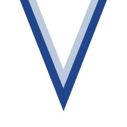 Ruban Blanc/Bleu  pour médaille Sportive ! Clubs et Compétitions