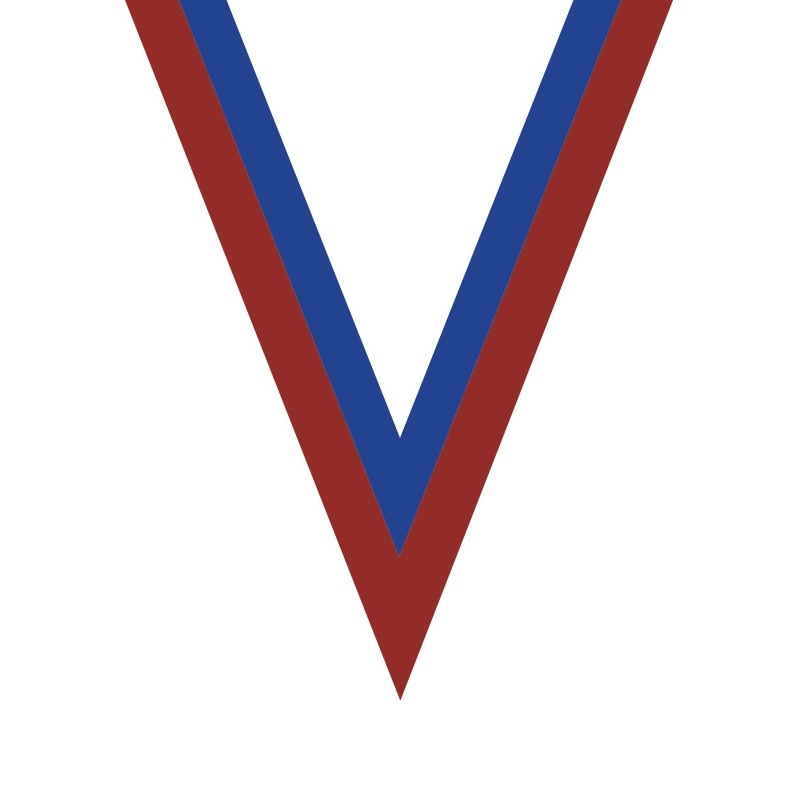 Ruban Rouge/Bleu  pour médaille Sportive ! Clubs et Compétitions