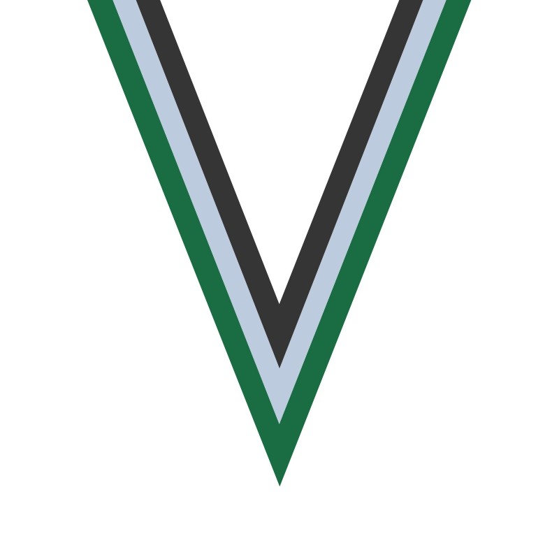 Ruban Vert/Blanc/Noir  pour médaille Sportive ! Clubs et Compétitions