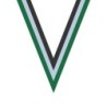 Ruban Vert/Blanc/Noir  pour médaille Sportive ! Clubs et Compétitions