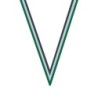 Ruban Vert-Blanc/Noir  pour médaille Sportive ! Clubs et Compétitions