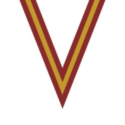 Ruban Rouge/Jaune/Rouge  pour médaille Sportive ! Clubs et Compétitions