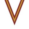 Ruban Rouge/Jaune/Rouge  pour médaille Sportive ! Clubs et Compétitions