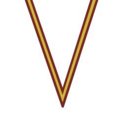 Ruban Rouge/Jaune/Rouge  pour médaille Sportive ! Clubs et Compétitions