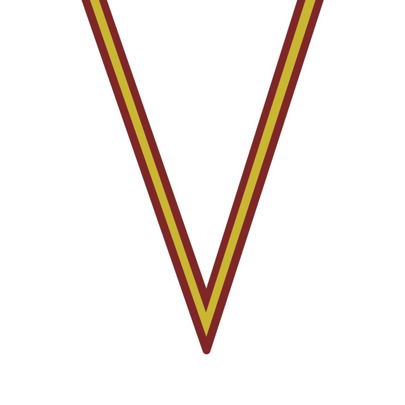 Ruban Rouge/Jaune/Rouge  pour médaille Sportive ! Clubs et Compétitions
