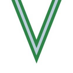 Ruban Vert/Blanc/Vert pour médaille Sportive ! Clubs et Compétitions