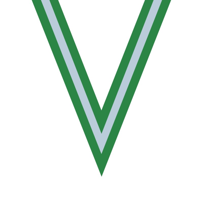 Ruban Vert/Blanc/Vert pour médaille Sportive ! Clubs et Compétitions