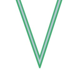Ruban Vert/Blanc/Vert pour médaille Sportive ! Clubs et Compétitions