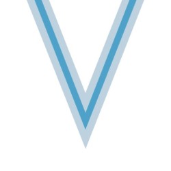 Ruban Blanc/Bleu ciel/Blanc pour médaille Sportive ! Clubs et Compétitions