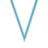 Ruban Blanc/Bleu ciel/Blanc pour médaille Sportive ! Clubs et Compétitions