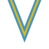 Ruban Bleu ciel/Jaune/Bleu ciel pour médaille Sportive ! Clubs et Compétitions