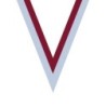 Ruban Blanc/Rouge pour médaille Sportive ! Clubs et Compétitions