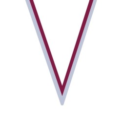 Ruban Blanc/Rouge pour médaille Sportive ! Clubs et Compétitions