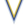 Ruban Blanc/Bleu/Jaune pour médaille Sportive ! Clubs et Compétitions
