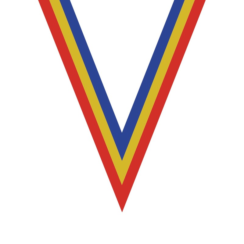 Ruban Rouge/Jaune/Bleu pour médaille Sportive ! Clubs et Compétitions