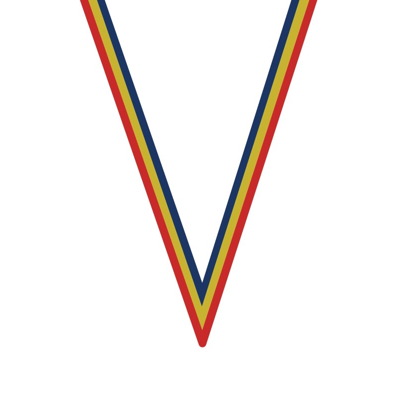 Ruban Rouge/Jaune/Bleu pour médaille Sportive ! Clubs et Compétitions