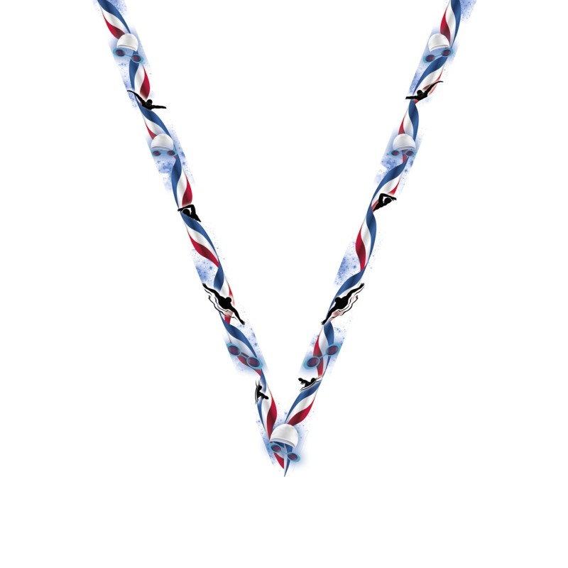Ruban Natation  pour médaille Sportive ! Clubs et Compétitions