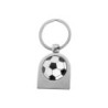 Porte Clés Football  en métal : Ballon blanc et noir