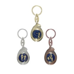 Porte-clés personnalisé en métal. Grand choix de logos de sports disponibles