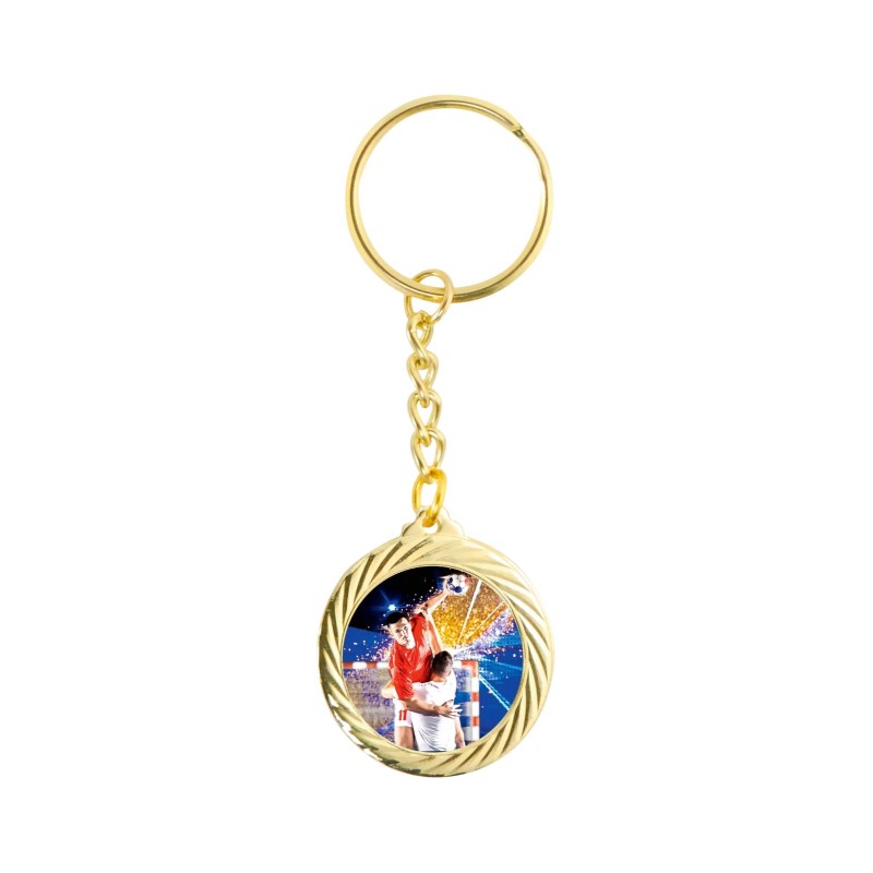 Porte-clés personnalisé en métal. Grand choix de logos de sports disponibles