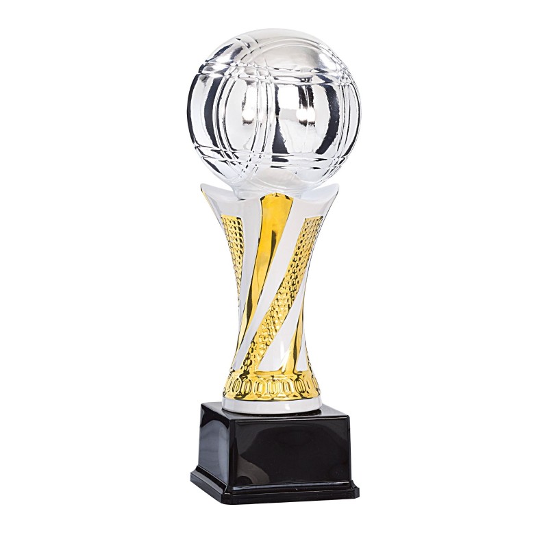 Trophée économique Boules & Pétanque en Céramique  - H28cm – Réf : 91601